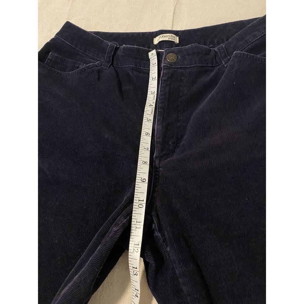 St Johns Bay Stretch Womens Corduroy Pants Size 12 Tall Wide Leg Baggy Preppy - Picture 9 of 11